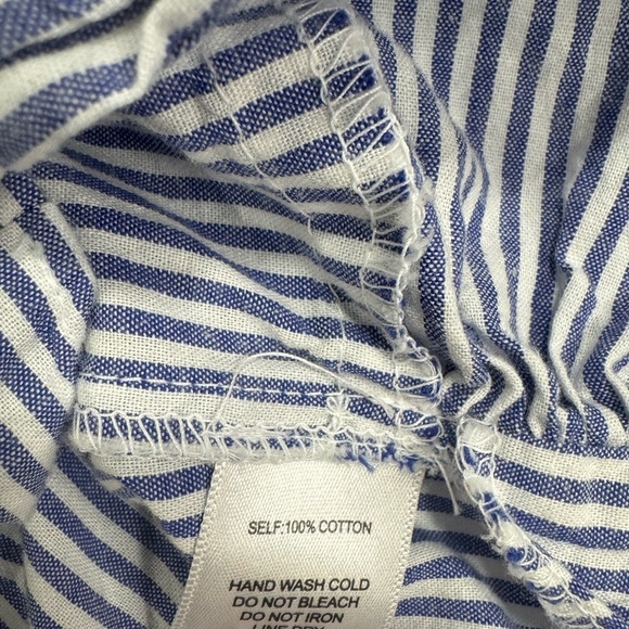 Shinestar Blouse Womens large   Vneck Elastic Short Sleeve 100% Cotton - Picture 6 of 9